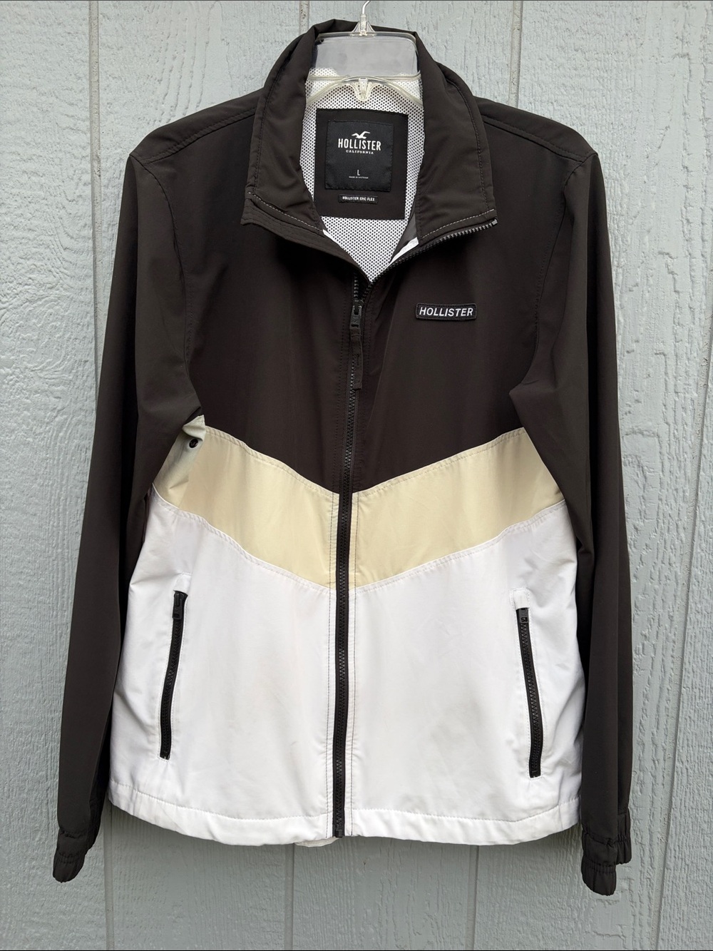 Y2K Hollister California Men’s Jacket Surfer Preppy Streetwear  Stretch Size LG